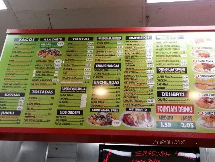 Los Berto's Mexican Food - Murrieta, CA menu_pic