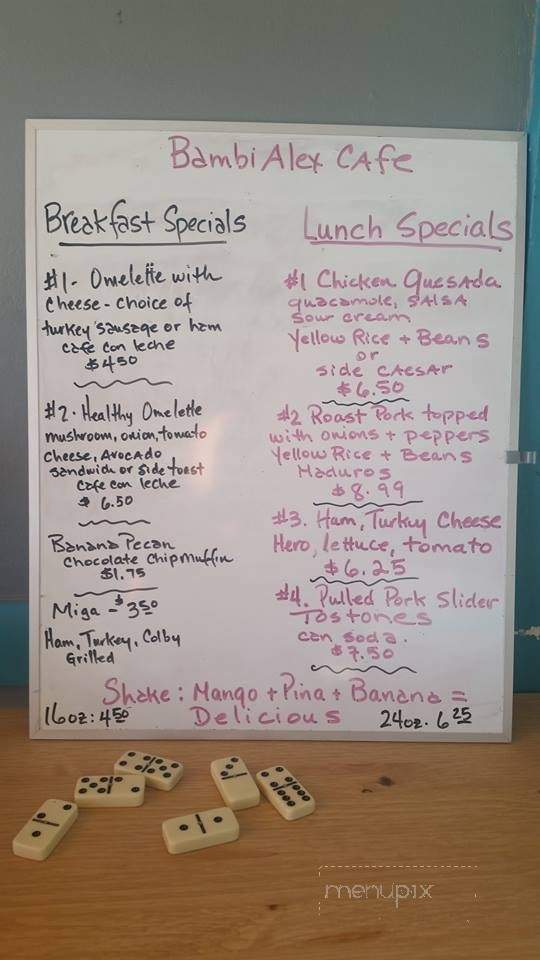 The Bambi Alex Cafe - Pembroke Park, FL menu_pic