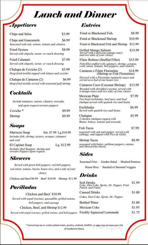 Puerto Alegre - Port Isabel, TX menu_pic