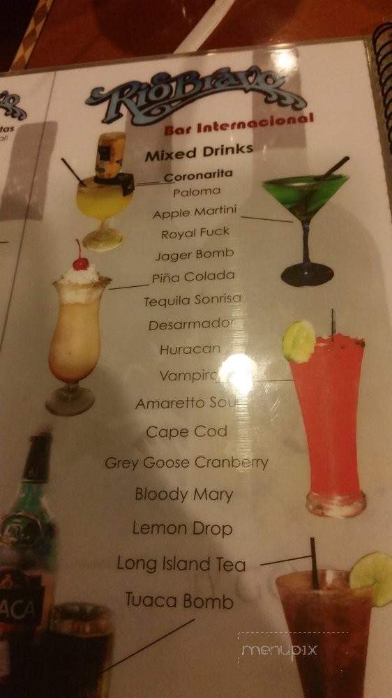 Rio Bravo Mexican Restaurant and Bar - Dallas, TX menu_pic