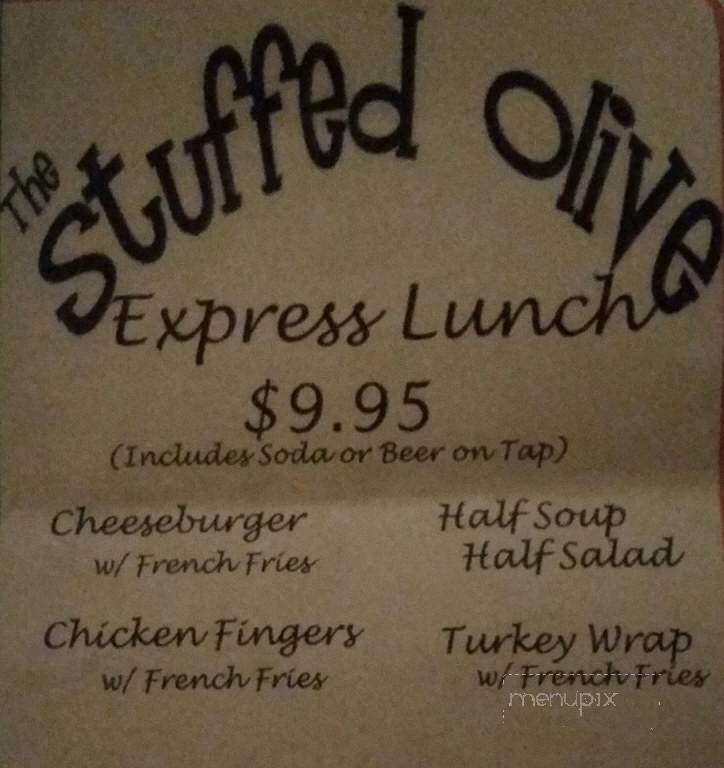 The Stuffed Olive Bar & Grill - Pine Brook, NJ menu_pic