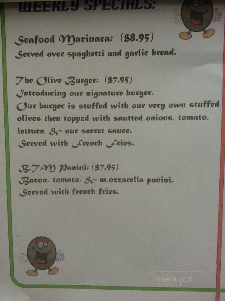 The Stuffed Olive Bar & Grill - Pine Brook, NJ menu_pic