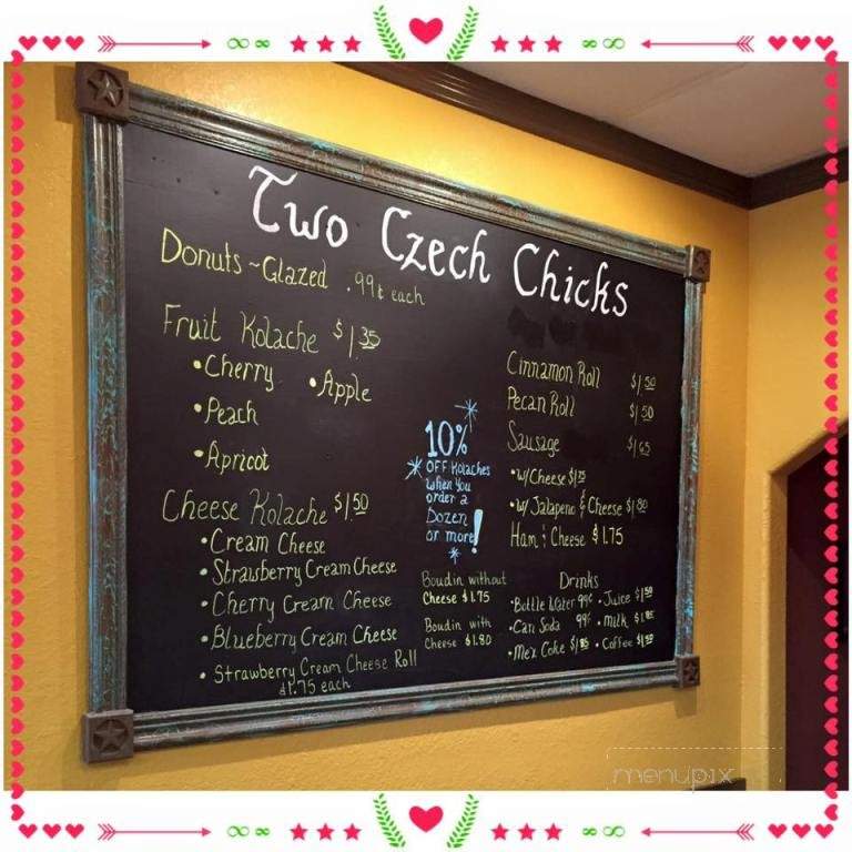 Two Czech Chicks Kolache Shoppe & Bakery - Danbury, TX menu_pic