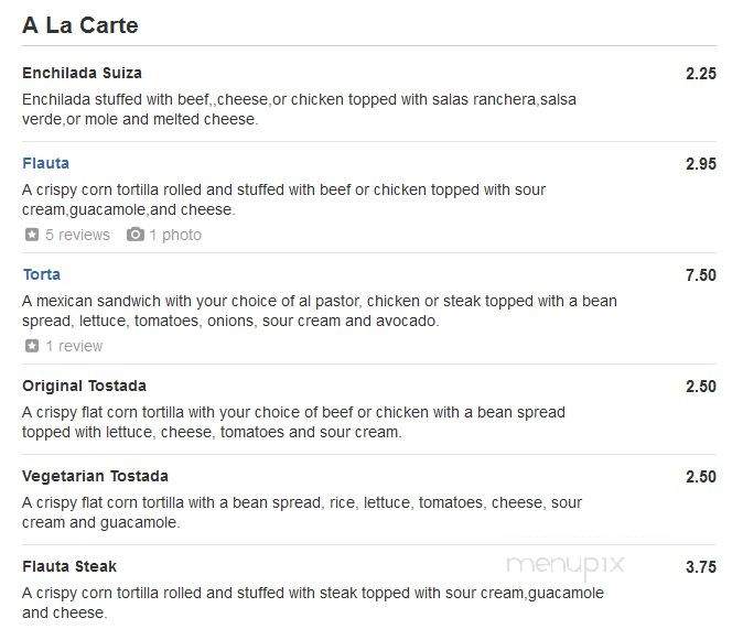 Campeche Restaurant - Chicago, IL menu_pic
