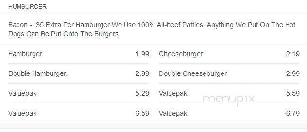Silver Fox Grill - Irmo, SC menu_pic