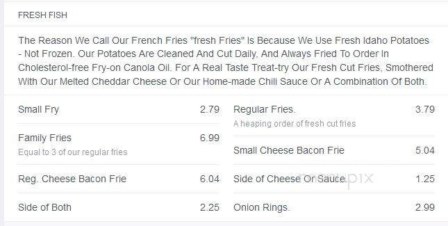 Silver Fox Grill - Irmo, SC menu_pic