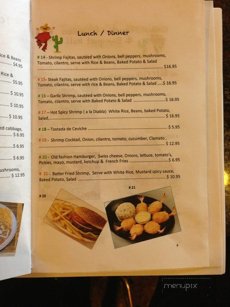 A Touch Of Mexico - Oakland, CA menu_pic
