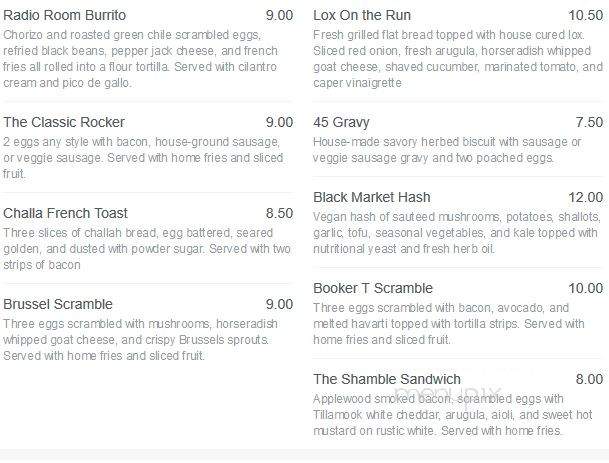 Bingo Master's Cafe - Portland, OR menu_pic