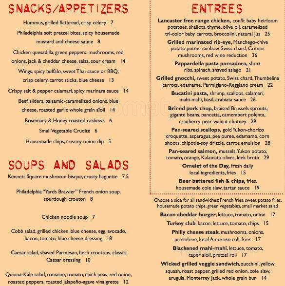 Aviation Grill - Philadelphia, PA menu_pic