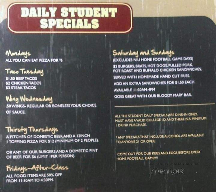 Rosy's Roadhouse - DeKalb, IL menu_pic