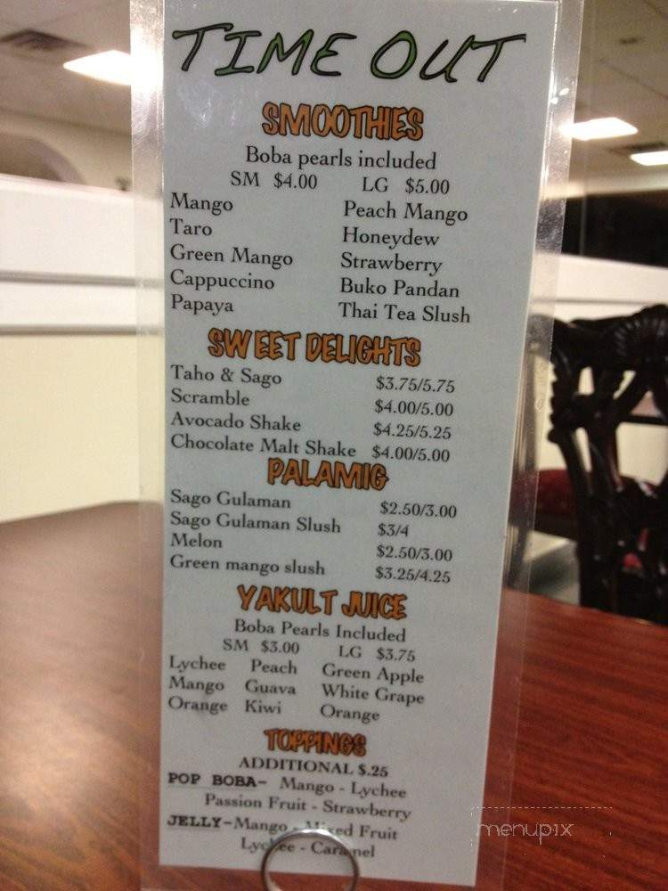 Time Out - Jersey City, NJ menu_pic