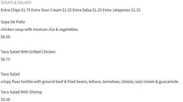 Sol Azteca - Birmingham, AL menu_pic