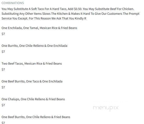 Sol Azteca - Birmingham, AL menu_pic