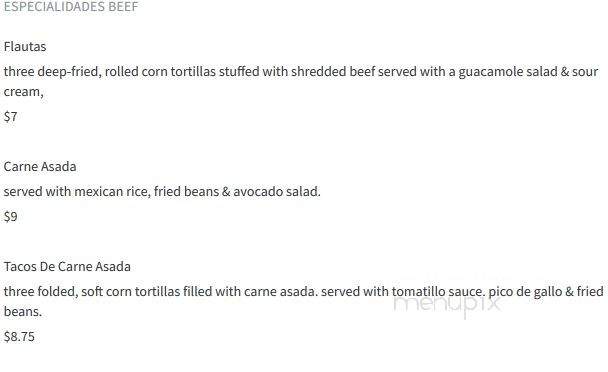 Sol Azteca - Birmingham, AL menu_pic