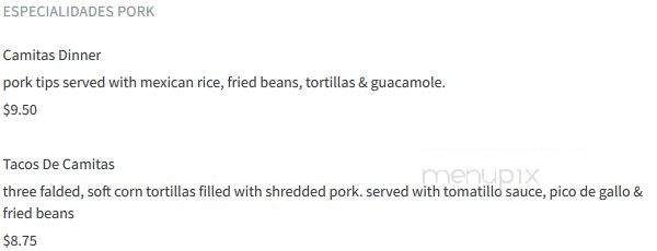 Sol Azteca - Birmingham, AL menu_pic