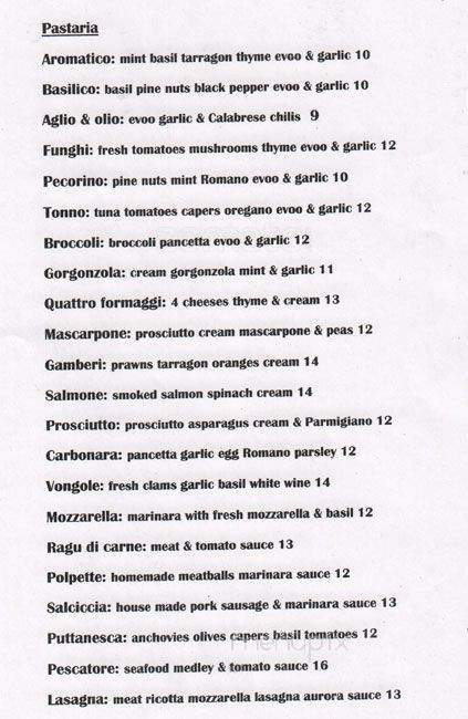 Underground Cafe - Seattle, WA menu_pic