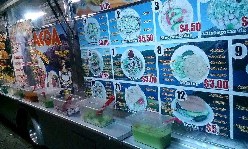 Tacos Tuzo - Los Angeles, CA menu_pic