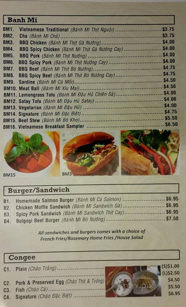 Tu's Tea & Banh Mi - Philadelphia, PA menu_pic