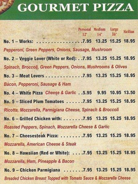 AJ Pizza & More - Morrisville, PA menu_pic