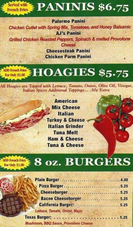 AJ Pizza & More - Morrisville, PA menu_pic