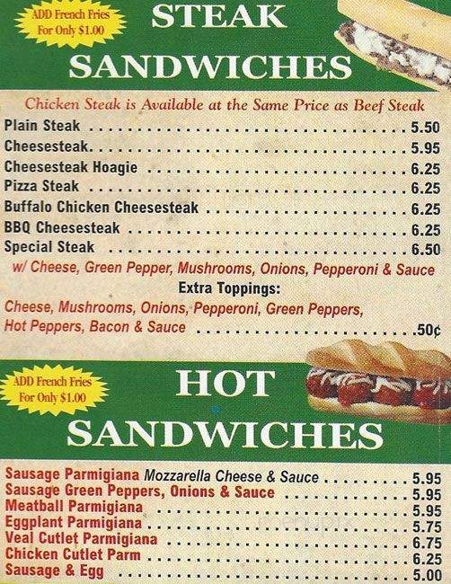AJ Pizza & More - Morrisville, PA menu_pic