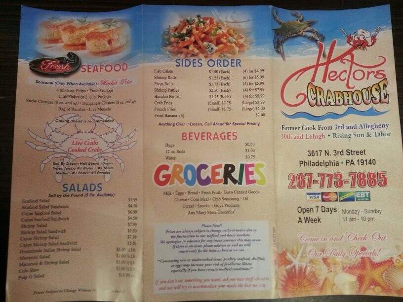Hector Crabhouse - Philadelphia, PA menu_pic