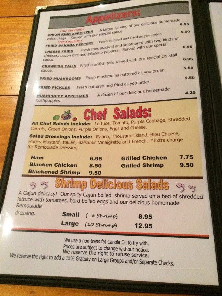 Roban's Restaurant Seafood And Steak - Saint Francisville, LA menu_pic