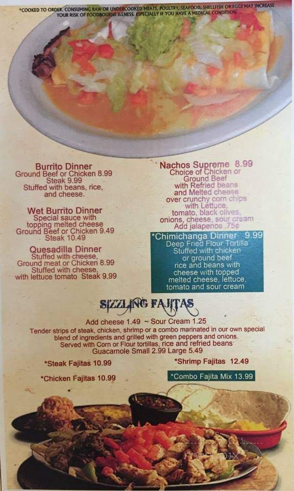 Teresita Mexican Grill - New Hudson, MI menu_pic