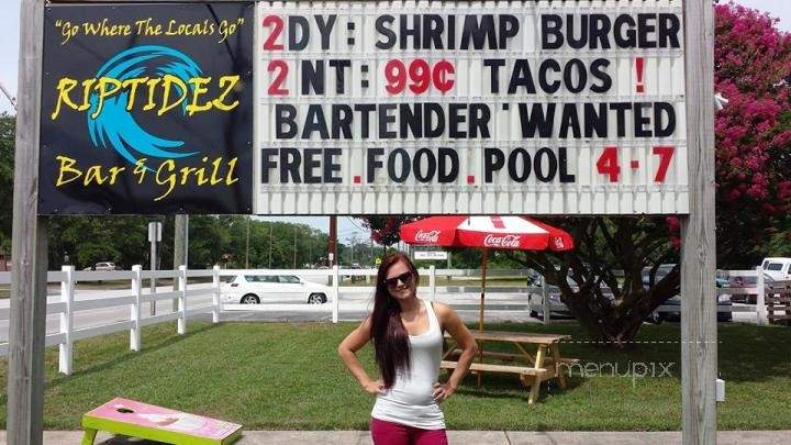 Riptidez - Cedar Point, NC menu_pic