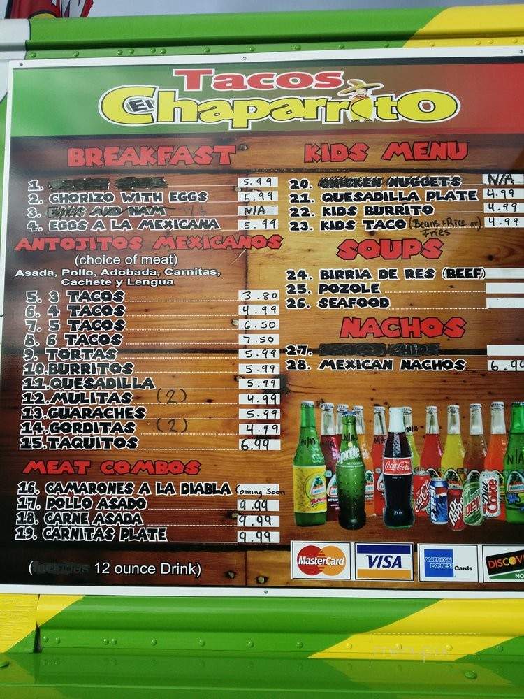 Tacos Chaparrito - Lakewood, WA menu_pic