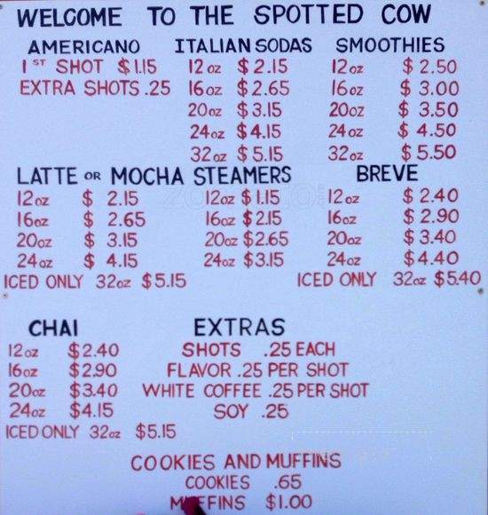 The Spotted Cow - Spanaway, WA menu_pic