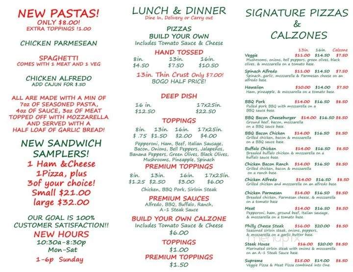 Zeke's - Hokes Bluff, AL menu_pic
