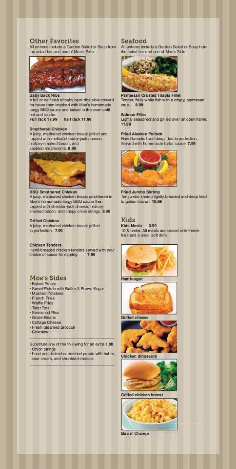 MOE'S Restaurant - Huntington, IN menu_pic