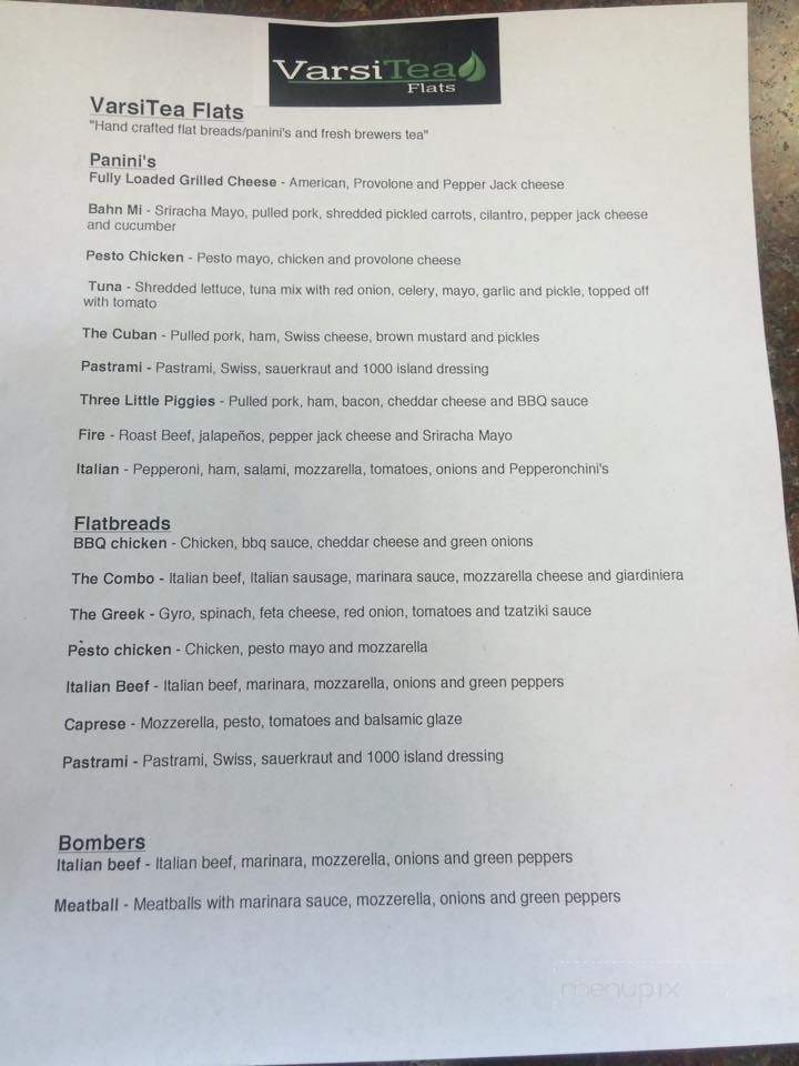 VarsiTea Flats - Kenosha, WI menu_pic