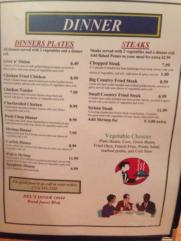 /250124576/Dels-Diner-Menu-Houston-TX - Houston, TX