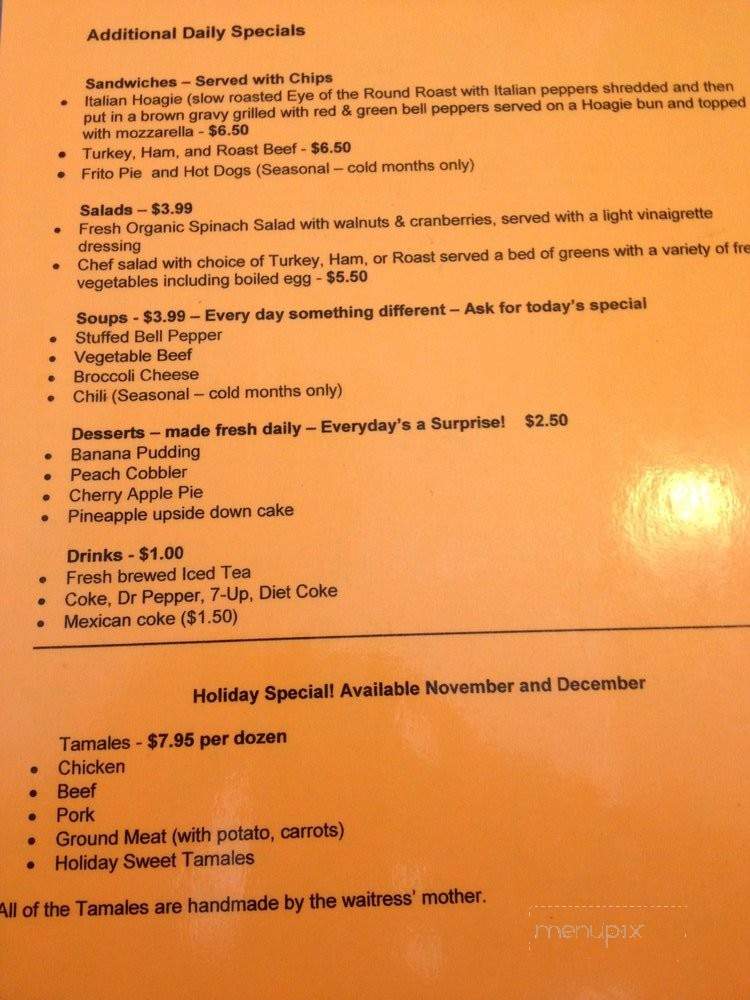 Jessie's Country Cooking - Houston, TX menu_pic