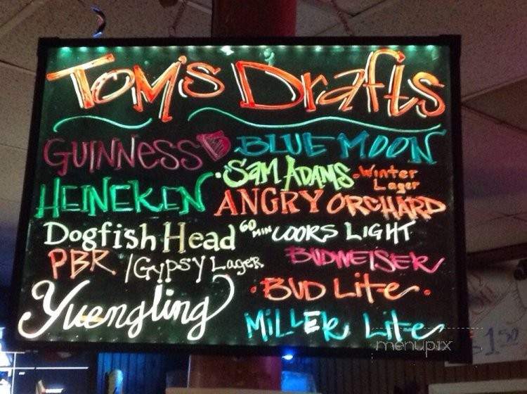 Tom's Bullpen - Dover, DE menu_pic