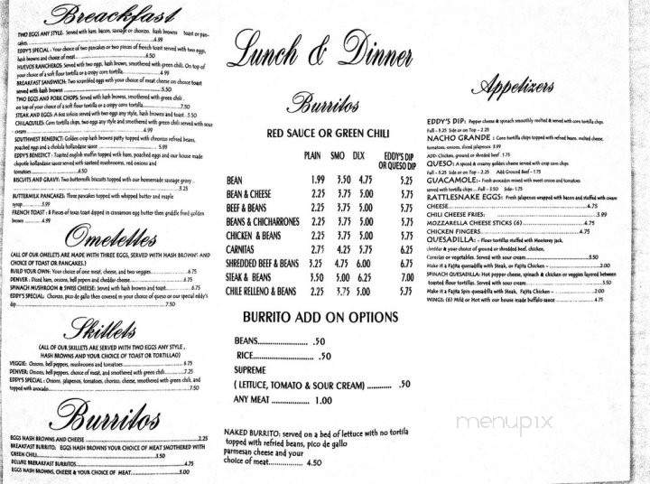 Eddy's Cafe - Broomfield, CO menu_pic