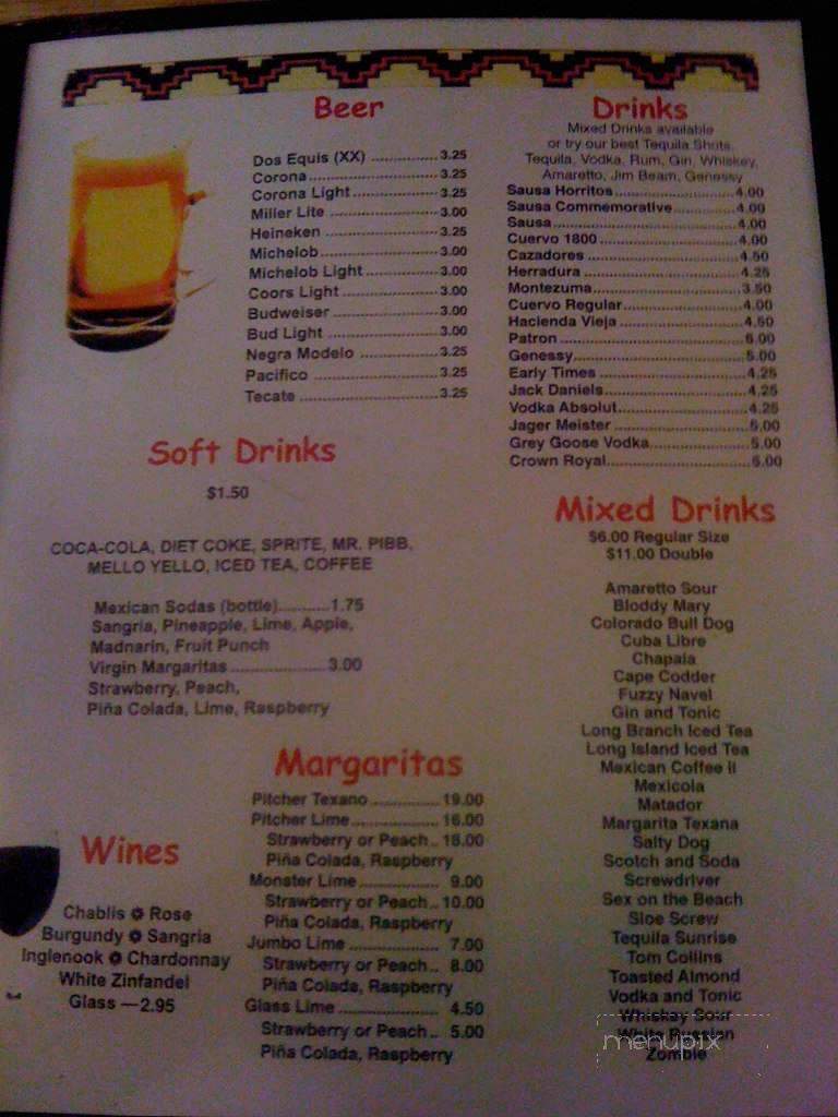 Rio Bravo 2 - Point Pleasant, WV menu_pic