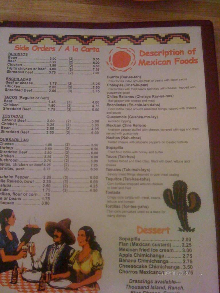 Rio Bravo 2 - Point Pleasant, WV menu_pic
