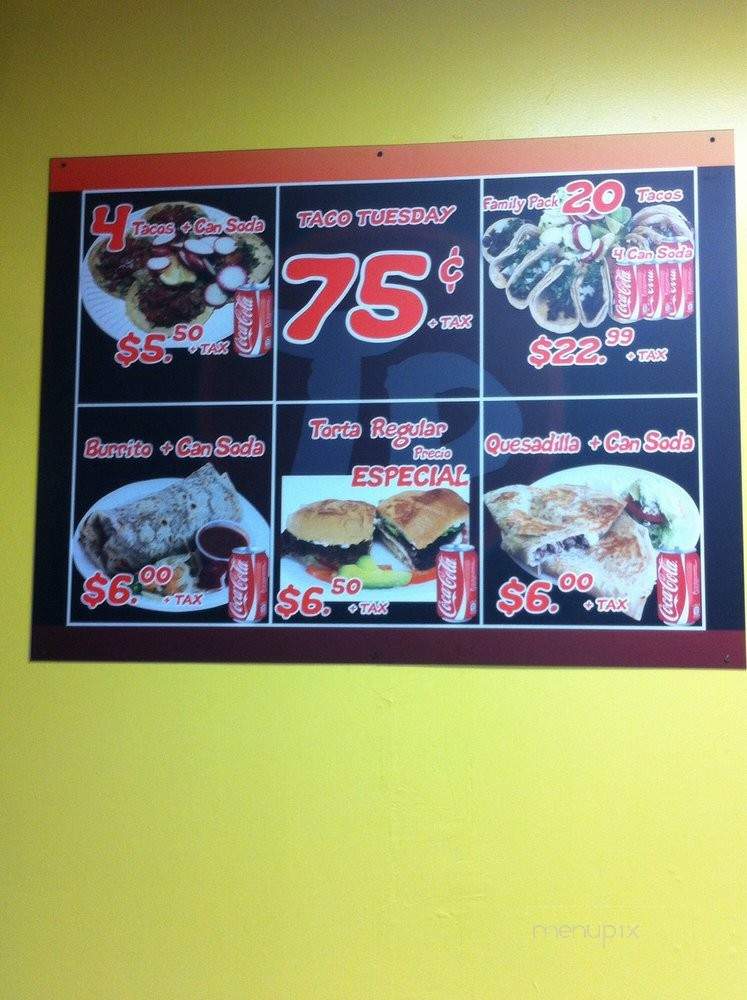 Tacos Puebla - Carson, CA menu_pic