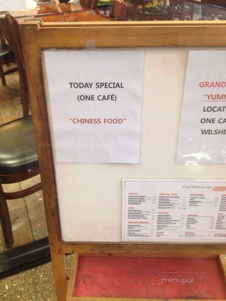 One Cafe - Los Angeles, CA menu_pic