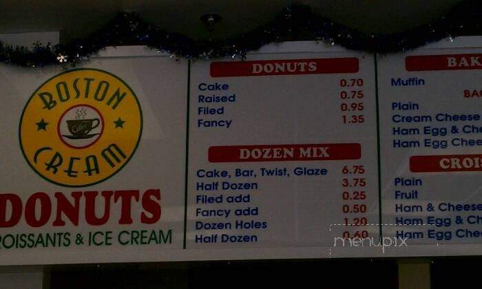 Boston Cream Donut - Inglewood, CA menu_pic