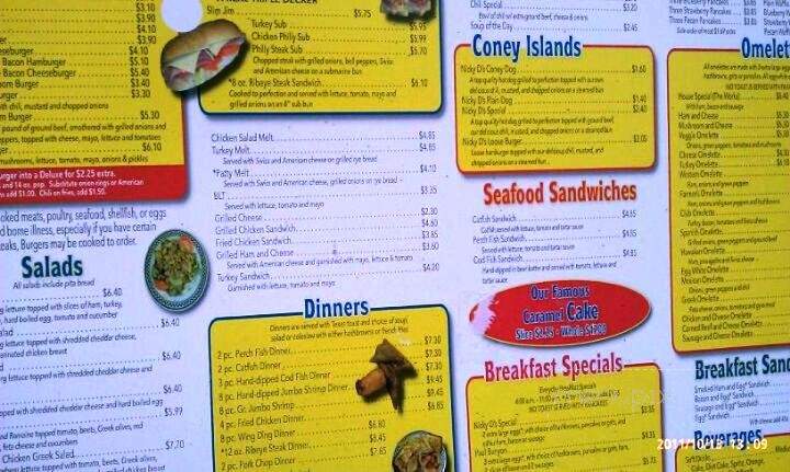 Nicky D's Coney Island - Detroit, MI menu_pic