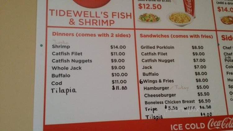Tidwell's Fish & Shrimp House - Florissant, MO menu_pic