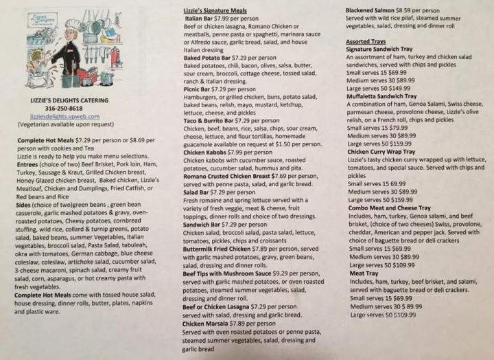 Lizzie's Delights Catering & Deli - Wichita, KS menu_pic