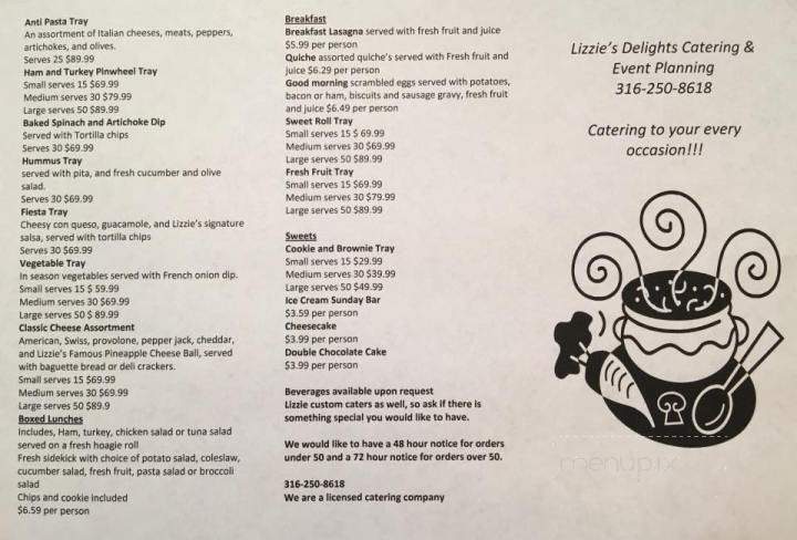 Lizzie's Delights Catering & Deli - Wichita, KS menu_pic