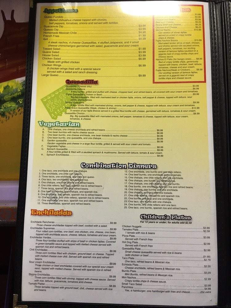 El Patio II Mexican Restaurant - Many, LA menu_pic
