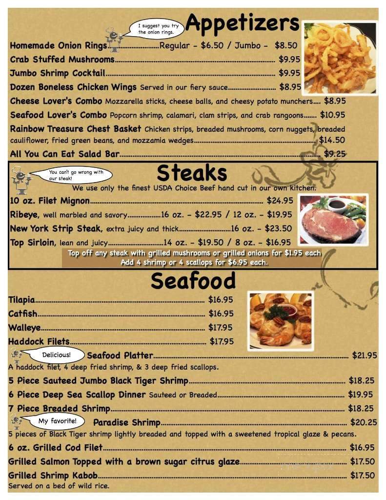 Rainbow Supper Club - Anamosa, IA menu_pic