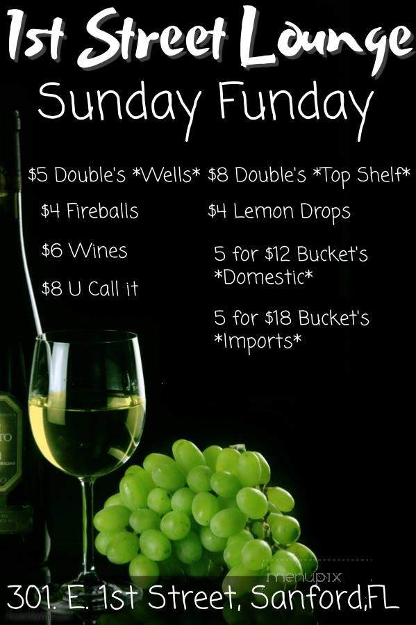 1st Street Lounge - Sanford, FL menu_pic